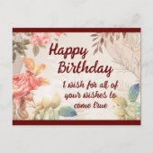 Gelukkige verjaardagskaart briefkaart (Voorkant)