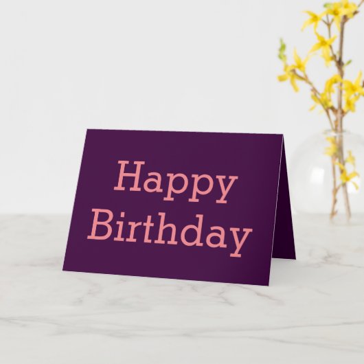 Gelukkige verjaardagskaart. Duidelijk en elegant. Kaart (Gele Bloem)