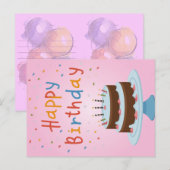 Gelukkige verjaardagskaart feestdagenkaart (Voorkant / Achterkant)