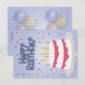 Gelukkige verjaardagskaart feestdagenkaart (Voorkant / Achterkant)
