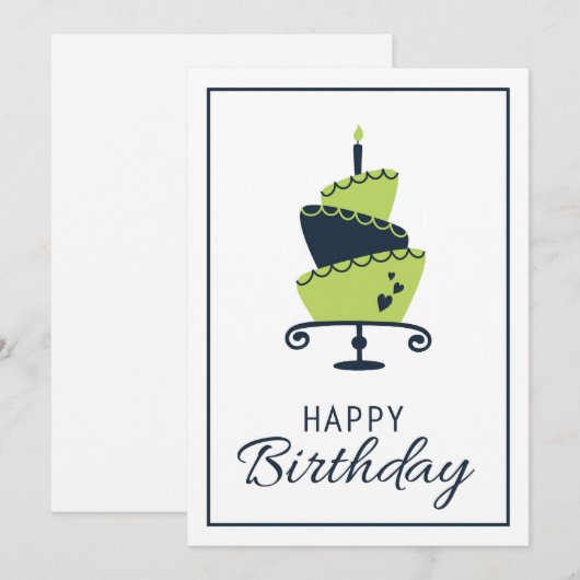 Gelukkige verjaardagskaart feestdagenkaart (Voorkant / Achterkant)