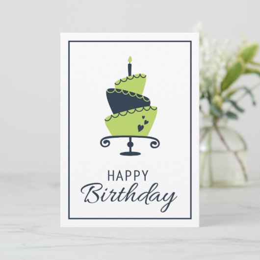 Gelukkige verjaardagskaart feestdagenkaart (Staand voorkant)