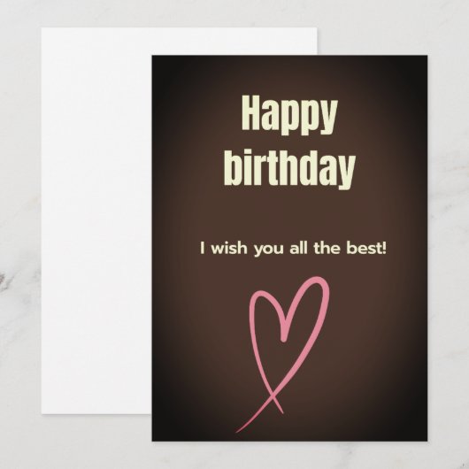 Gelukkige verjaardagskaart feestdagenkaart (Voorkant / Achterkant)