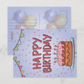 Gelukkige verjaardagskaart feestdagenkaart (Voorkant / Achterkant)