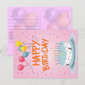 Gelukkige verjaardagskaart feestdagenkaart (Voorkant / Achterkant)