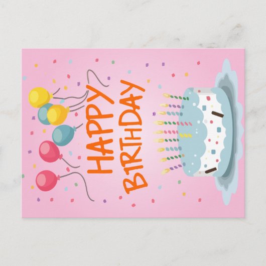 Gelukkige verjaardagskaart feestdagenkaart (Voorkant)