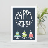 Gelukkige verjaardagskaart feestdagenkaart (Staand voorkant)
