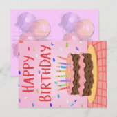 Gelukkige verjaardagskaart feestdagenkaart (Voorkant / Achterkant)