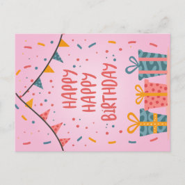 Gelukkige verjaardagskaart feestdagenkaart