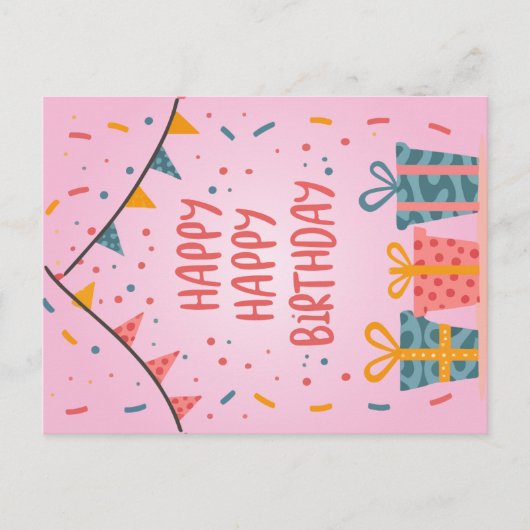 Gelukkige verjaardagskaart feestdagenkaart (Voorkant)