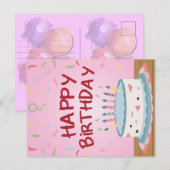 Gelukkige verjaardagskaart feestdagenkaart (Voorkant / Achterkant)