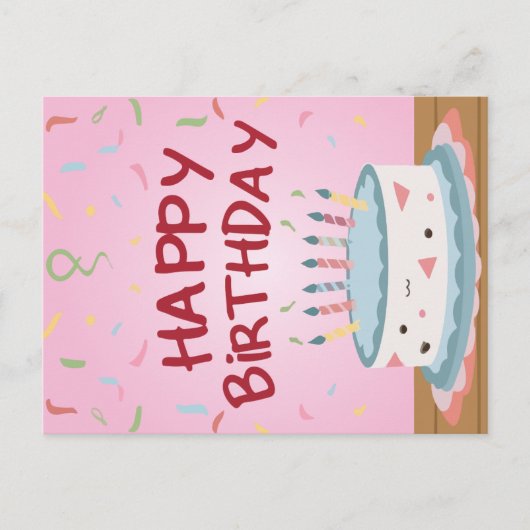 Gelukkige verjaardagskaart feestdagenkaart (Voorkant)