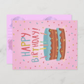 Gelukkige verjaardagskaart feestdagenkaart (Voorkant / Achterkant)