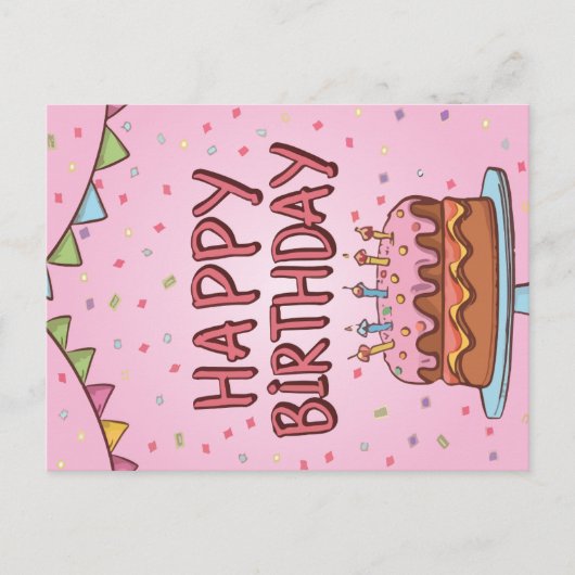 Gelukkige verjaardagskaart feestdagenkaart (Voorkant)