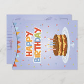 Gelukkige verjaardagskaart feestdagenkaart (Voorkant / Achterkant)