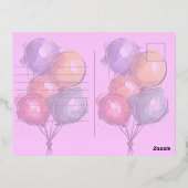 Gelukkige verjaardagskaart folie feestdagen briefkaart (Achterkant)