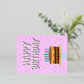 Gelukkige verjaardagskaart folie feestdagen briefkaart (Staand Voorkant)