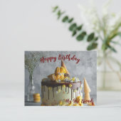 Gelukkige verjaardagskaart modern briefkaart (Staand voorkant)