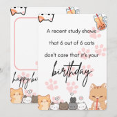 Gelukkige verjaardagskaart / uitnodiging (Voorkant / Achterkant)