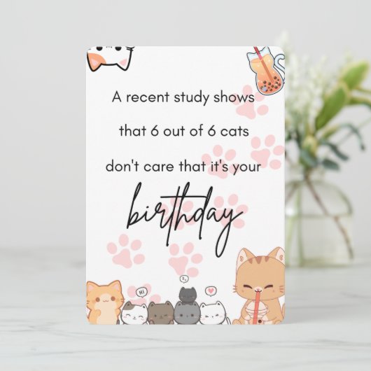 Gelukkige verjaardagskaart / uitnodiging (Staand voorkant)