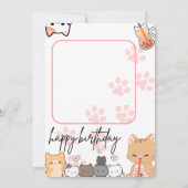 Gelukkige verjaardagskaart / uitnodiging (Achterkant)