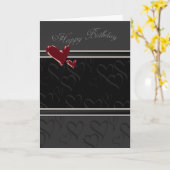 Gelukkige verjaardagskaart voor mannen met een har kaart (Gele Bloem)