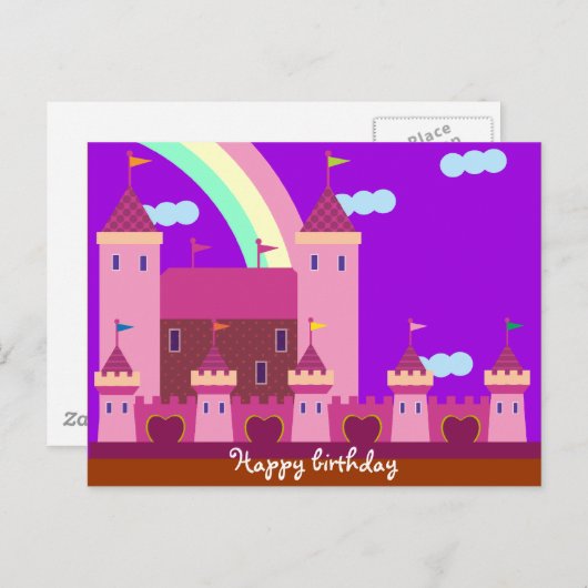 Gelukkige verjaardagskaarten 0001 briefkaart (Voorkant / Achterkant)