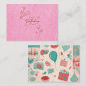 Gelukkige verjaardagskaarten notitiekaartje (Voorkant / Achterkant)