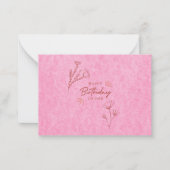 Gelukkige verjaardagskaarten notitiekaartje (Voorkant)