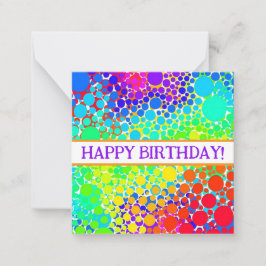 Gelukkige verjaardagskaarten, schattig, voorraad o notitiekaartje