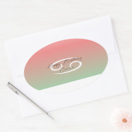 Gelukkige Verjaardagskanker Ovale Sticker