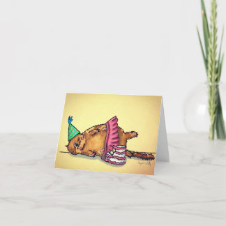 Gelukkige Verjaardagskat Bedankkaart