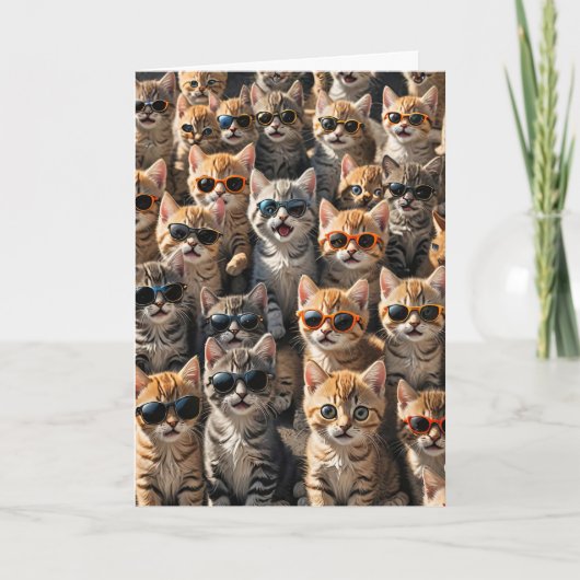 Gelukkige Verjaardagskatten van groep Kaart (Voorkant)