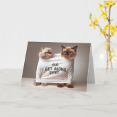 Gelukkige Verjaardagskatten voor Zus Kaart (Gele Bloem)