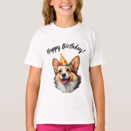 Gelukkige Verjaardagskegel Corgi T-shirt