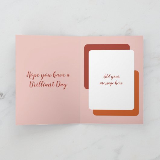 Gelukkige verjaardagskinderblad sinaasappel kaart (Binnen)