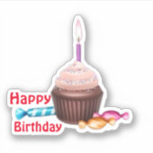 Gelukkige verjaardagsknippen sticker (Voorkant)