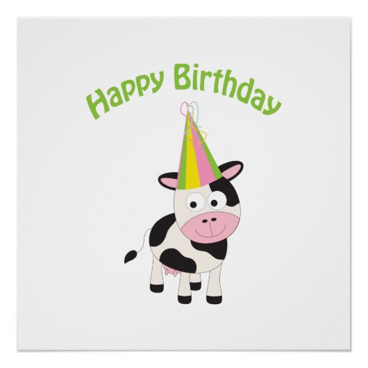 Gelukkige verjaardagskoe poster (Voorkant)