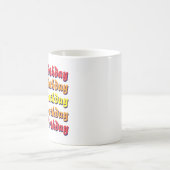 Gelukkige verjaardagskoffie mok (Center)