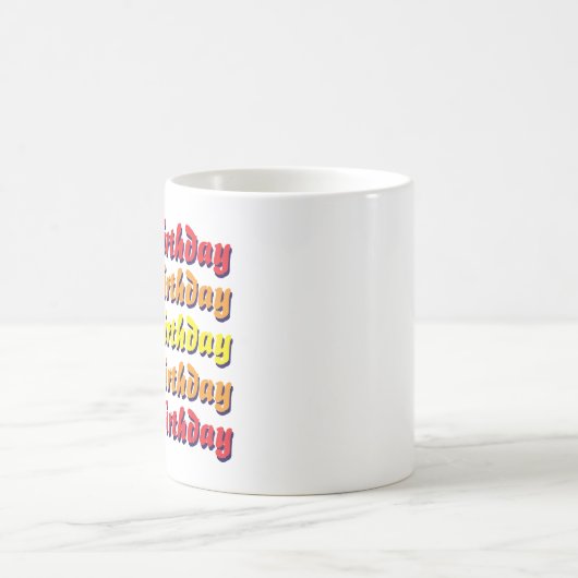 Gelukkige verjaardagskoffie mok (Center)