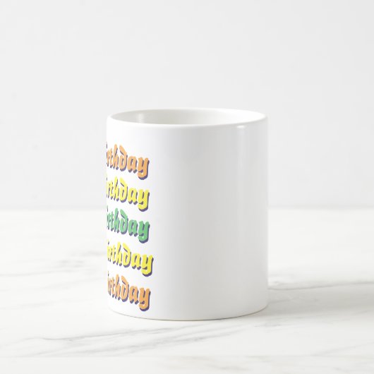 Gelukkige verjaardagskoffie mok (Center)