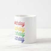 Gelukkige verjaardagskoffie mok (Center)