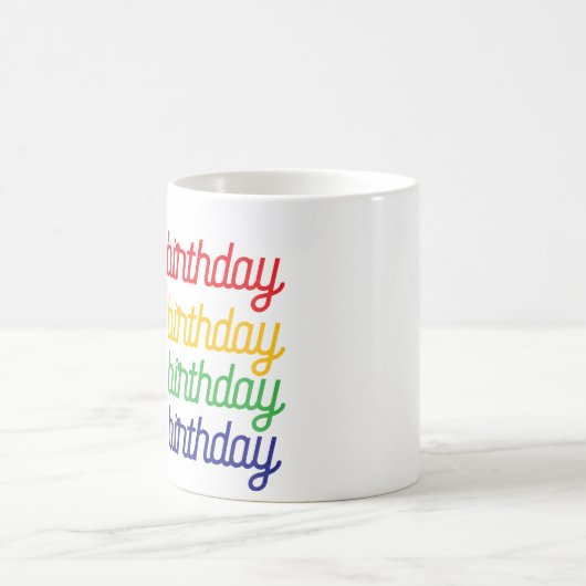 Gelukkige verjaardagskoffie mok (Center)