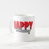 Gelukkige verjaardagskoffie mok (Voorkant links)