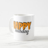 Gelukkige verjaardagskoffie mok (Voorkant links)