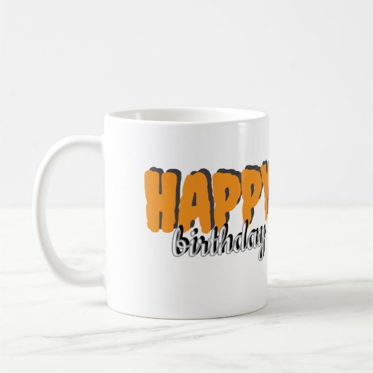 Gelukkige verjaardagskoffie mok (Links)