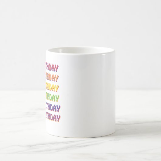 Gelukkige verjaardagskoffie mok (Center)