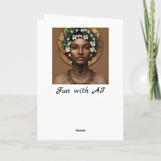 Gelukkige Verjaardagskoningin, mooie Afrikaans-Ame Kaart (Achterkant)