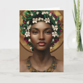 Gelukkige Verjaardagskoningin, mooie Afrikaans-Ame Kaart (Voorkant)