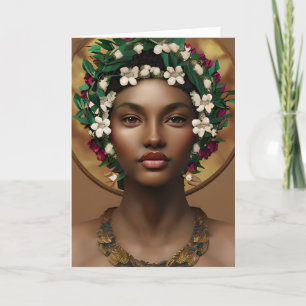 Gelukkige Verjaardagskoningin, mooie Afrikaans-Ame Kaart